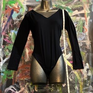 Lush Black V-Neck Long Sleeve Bodysuit